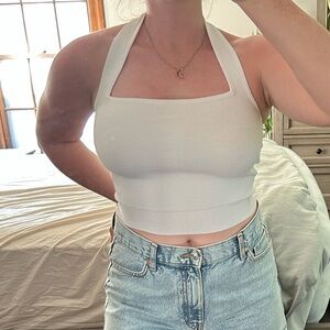 Abercrombie & Fitch White Halter Top